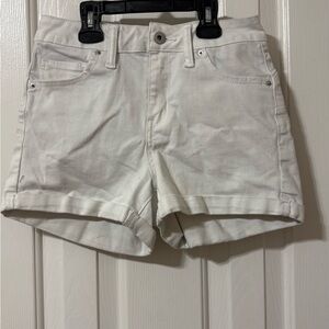 Wax Jean Women's Cream Denim Shorts